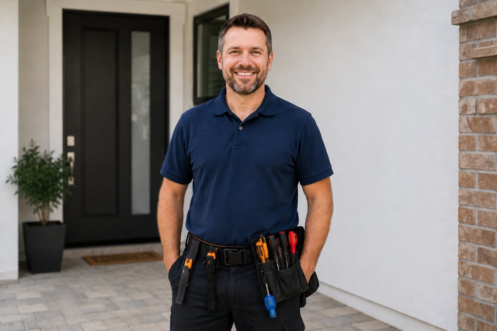 Local Memphis electrician on porch